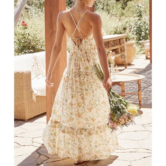 New LOST + WONDER Size M BIG ESCAPE MAXI DRESS Floral Tiered Dress - Picture 2 of 15